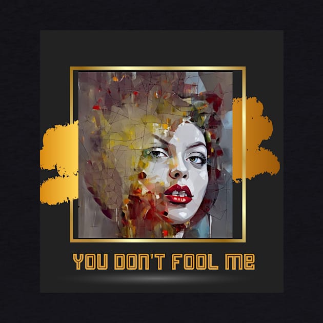 You Don't Fool Me (art on gold-black) by PersianFMts